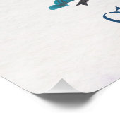 Poster Belle aquarelle de famille de pingouins (Coin)