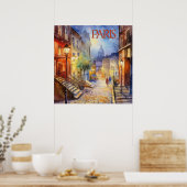 Poster Belle aquarelle de Paris Travel (Cuisine)