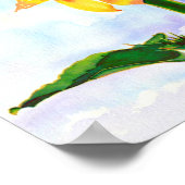 Poster Belle aquarelle de tournesol (Coin)