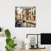 Poster Belle aquarelle de Venise Voyage (Bureau à domicile)