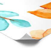 Poster Belle Aquarelle Florale La Prière Sérénité (Coin)