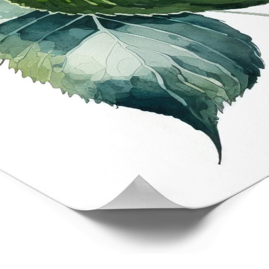 Poster Belle aquarelle Hydrangeas (Coin)