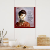 Poster Belle Aquarelle Ida B Wells & Citation Portrait (Cuisine)