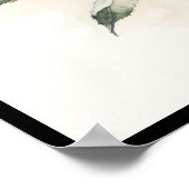 Poster Belle aquarelle rose blanche (Coin)