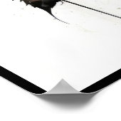 Poster Belle aquarelle Rose noir (Coin)