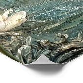 Poster Belle Ballerina Fée Lily Pond Fleurs blanches (Coin)