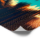 Poster Belle BD Pop Art Style Plage Scène (Coin)