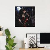 Poster Belle Beauté Gothique Jouant du Violoncelle (Bureau à domicile)