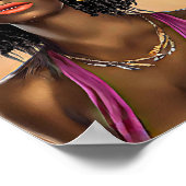 Poster Belle Black African Princess Woman Art (Coin)