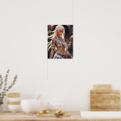 Poster Belle Blonde Tribal Princesse (Cuisine)