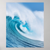 Poster Belle Blue Ocean Beach Waves (Devant)