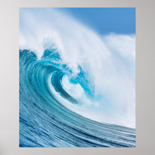 Poster Belle Blue Ocean Beach Waves