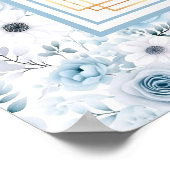 Poster Belle Bohème Pastel Blue Gold Seating Chart (Coin)