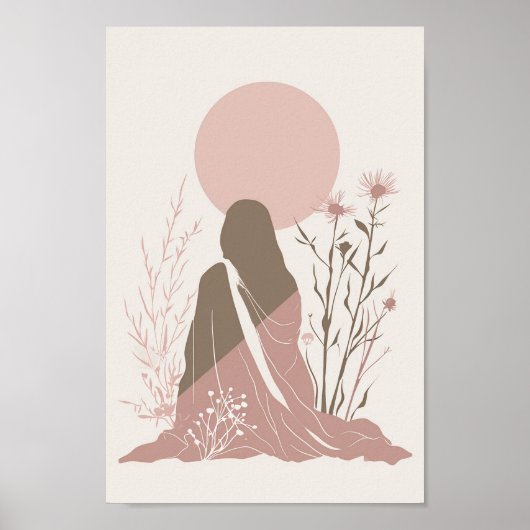 Poster Belle Boho Woman (Devant)