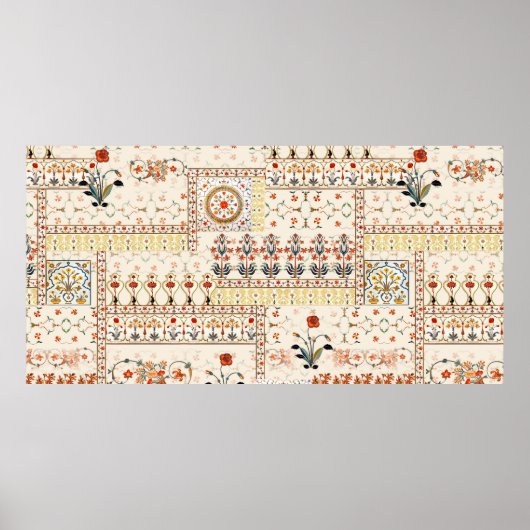 Poster Belle boughole florale sans parfum ethnique (Devant)