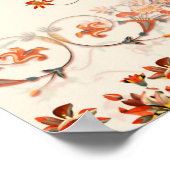 Poster Belle boughole florale sans parfum ethnique (Coin)