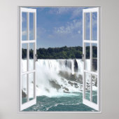 Poster Belle Cascade Faux Fenêtre Vue (Devant)
