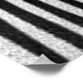 Poster Belle ceinture zèbre peau noir blanc arc rose (Coin)