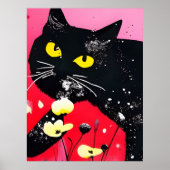 Poster Belle Chat Noir (Devant)