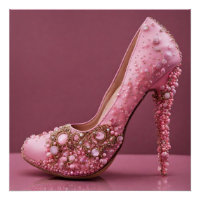 Belle Chaussure de mode rose Talon Haut