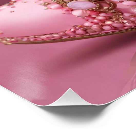 Poster Belle Chaussure de mode rose Talon Haut (Coin)