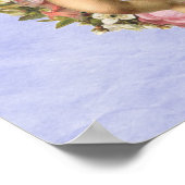 Poster Belle Cherub Vintage / Ange aux fleurs (Coin)