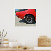 Poster Belle Chevrolet Corvette rouge C3. (Cuisine)