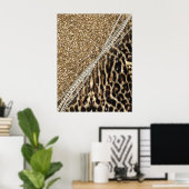 Poster Belle Chic Girly Leopard Animal Faux Fur Imprimer (Bureau à domicile)