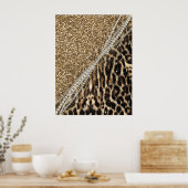 Poster Belle Chic Girly Leopard Animal Faux Fur Imprimer (Cuisine)