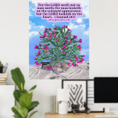 Poster Belle Cholla Cactus Écriture 1 Samuel 16:7 (Bureau à domicile)
