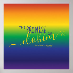 Poster Belle citation de la Bible arc-en-ciel