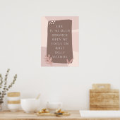 Poster Belle citation de vie en style Boho (Cuisine)