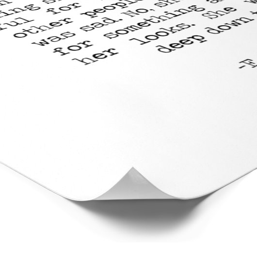 Poster Belle citation F Scott Fitzgerald (Coin)