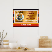 Poster Belle collection d'automne moderne Thanksgiving (Cuisine)