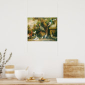 Poster Belle collection d'oiseaux avec Vintage sensation (Cuisine)