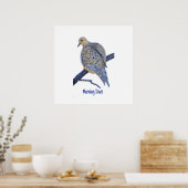 Poster Belle colombe du matin perchée sur une branche d'a (Cuisine)