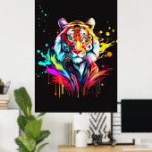 Poster Belle conception Abstraite de tigre (Bureau à domicile)