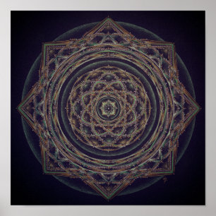 Poster Belle copie de mandala