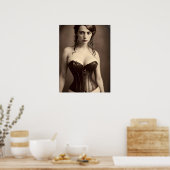 Poster Belle Corset Victorienne (Cuisine)