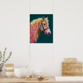 Poster Belle couleur du Rainbow Highland Pony (Cuisine)