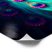 Poster Belle couleur Peacock Paon Bird faune (Coin)