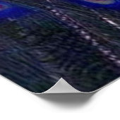 Poster Belle couleur violet plumes Peacock Bird (Coin)