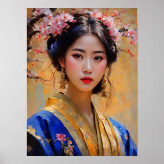 Poster Belle dame coréenne princesse (Devant)