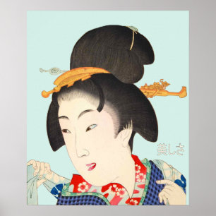 Poster Belle dame Japonaise Imprimer 5 Toyohara Chikanobu