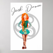 Poster Belle Danse Irlandaise Danseuse Dur Chaussure Celt (Devant)