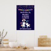 Poster Belle Danse Unicornes Magique Arc-en-ciel Annivers (Cuisine)