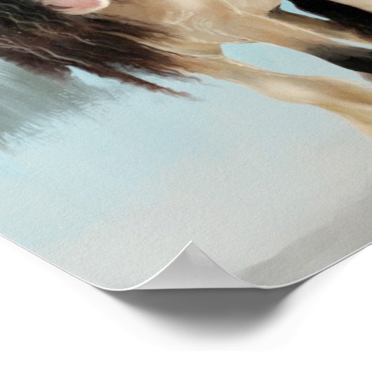 Poster Belle découpage Cheval Imprimer (Coin)