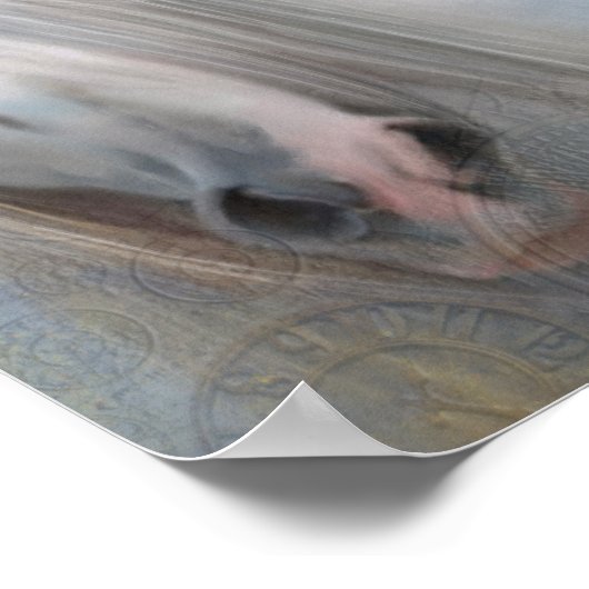 Poster Belle découpage Cheval Imprimer (Coin)