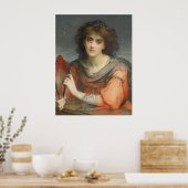 Poster Belle déesse Luna moon Charles Edward Hallé (Cuisine)