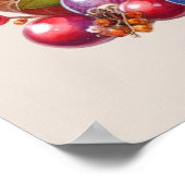 Poster Belle dinde de Bon thanksgiving (Coin)